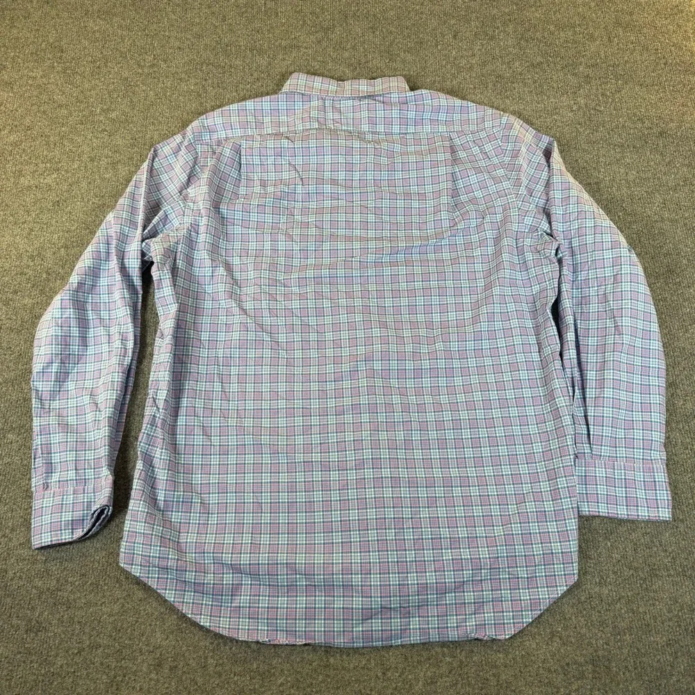 Polo Ralph Lauren Mens Large Classic Fit Cotton Plaid Button Down Shirt #3648